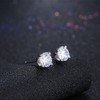 TTVOVO 925 Sterling Silver Stud Earrings, Round 4Prong Stud 6