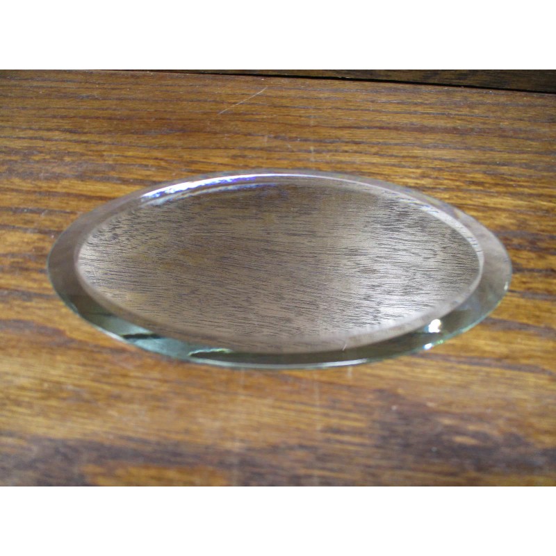 Beveled Oval Mirror 3 1/2" x 5 5/8" Made In