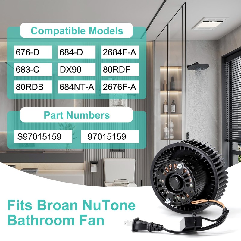 Hipoilk 97015159 S97015159 Bathroom Exhaust Fan Motor Replacement for Broan