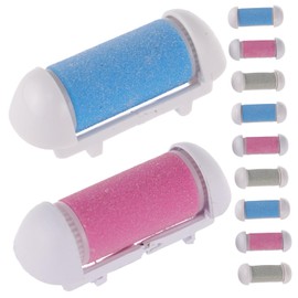 Outanaya 12pcs Electric Pedicure Rollers Replacement Heads for Foot File Soft Skin Remover Convenient Refill Heads for Smooth Feet Care Pink Grey Blue Colors