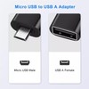 FPC Black Standard USB-A to Micro USB OTG Converter Adapter