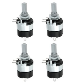 eMagTech 4pcs 4.7K Ohm B4K7 Linear Potentiometer with Switch WH137-2 RV137-2 for Old Radio Stereo LED Dimming Switch