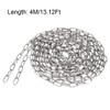 sourcing map Stainless Steel 304 Hardened Proof Coil Chain 4m