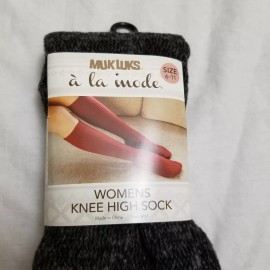 Mukluks NEW Mukluks A La Mode Knee High Socks Dark Gray Black Size 6-11
