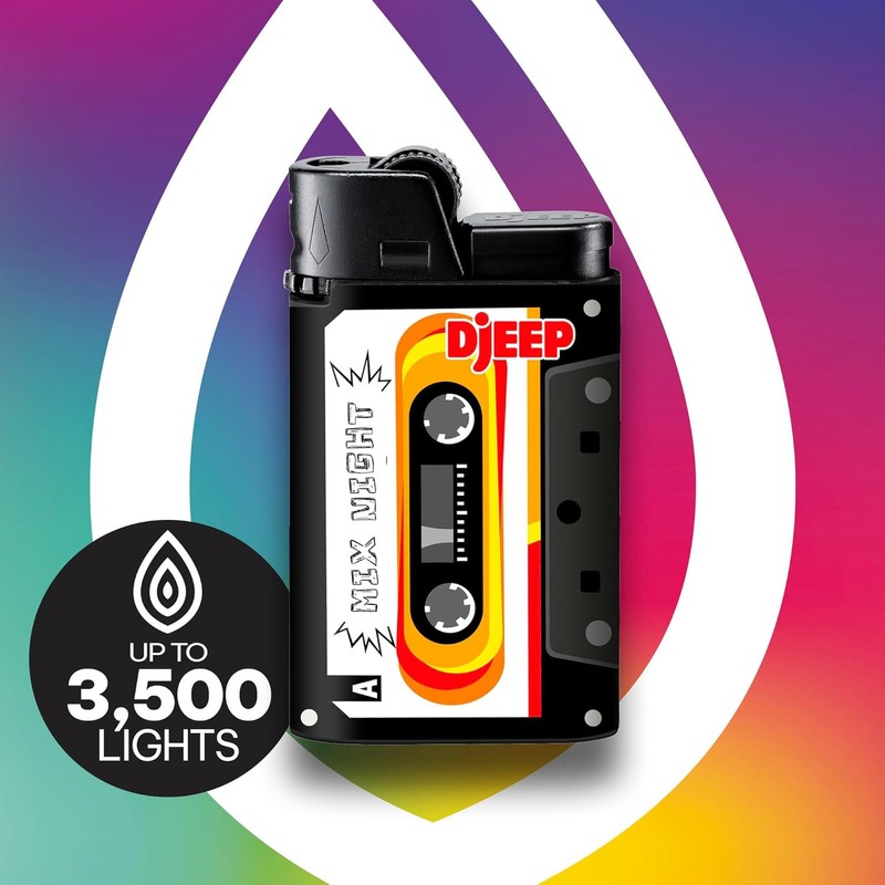 DJEEP Pocket Lighters, Limited Edition Mixtape Collection, Textured Unique Lighters,