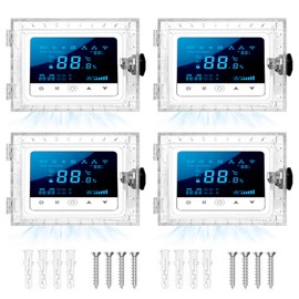 BIYQFCR 4 PCS Universal Thermostat Lock Box with Key Thermostat Lock Box Cover Wall Mounted Thermostat Protector Two Different Sizes Can Be Used Under 7.3 * 2.2 * 4.7IN