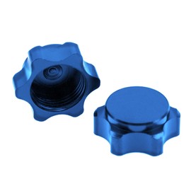 Vgoohobby 8Pcs Metal RC Wheel Hub Anti-Dust Cover 17mm Rim Hex Nut Compatible with Teamc HSP 1/8 HPI RC Car Truck (Blue)