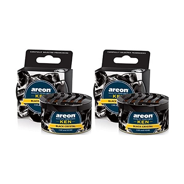 AREON Ken Car Air Freshener Tin Black Crystal Can Mini