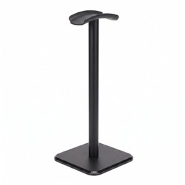 GOWENIC Soporte para Auriculares, Soporte Universal para Auriculares con Bandeja Flexible de TPU y Soporte de Metal de Aluminio para Todos los Tamaños de Auriculares (Black)