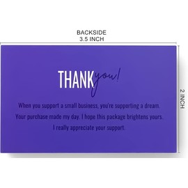 RXBC2011 Thank You for your support Cards Handwritten Lettering Design Thank you small business Card Pack of 450 (Purple)