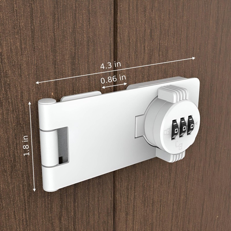 Keyless Combination Lock - 3-Digit Combination Lock for Doors -