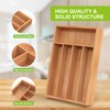 Unibambou Bamboo Utensil Drawer Organizer, Kitchen Organizer for Flatware Cutlery,