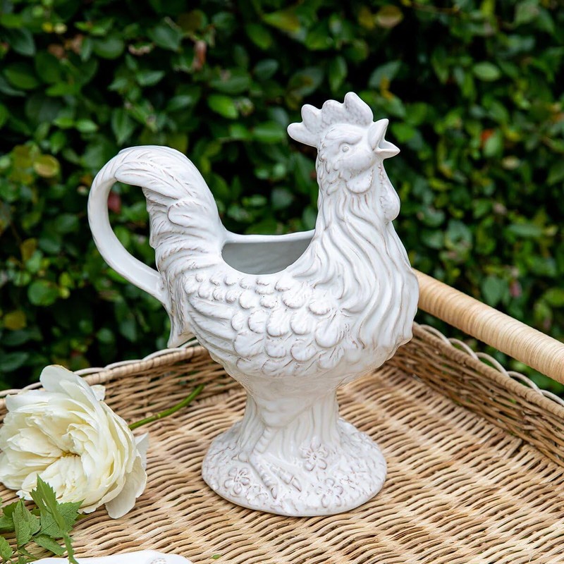 Juliska Clever Creatures Rousseau Rooster Pitcher