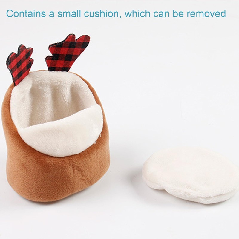 ABLAZEZAI Hamster Bed, Mini Small Animals Soft Warm Nest, Small