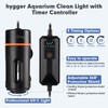 hygger Aquarium U-V Light with Timer, 360° Protective Shield Clean