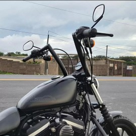 RI Gloss Black 12" Rise DNA MONSTER Ape Hanger 1-1/2" Fat Bar Handlebar For Harley