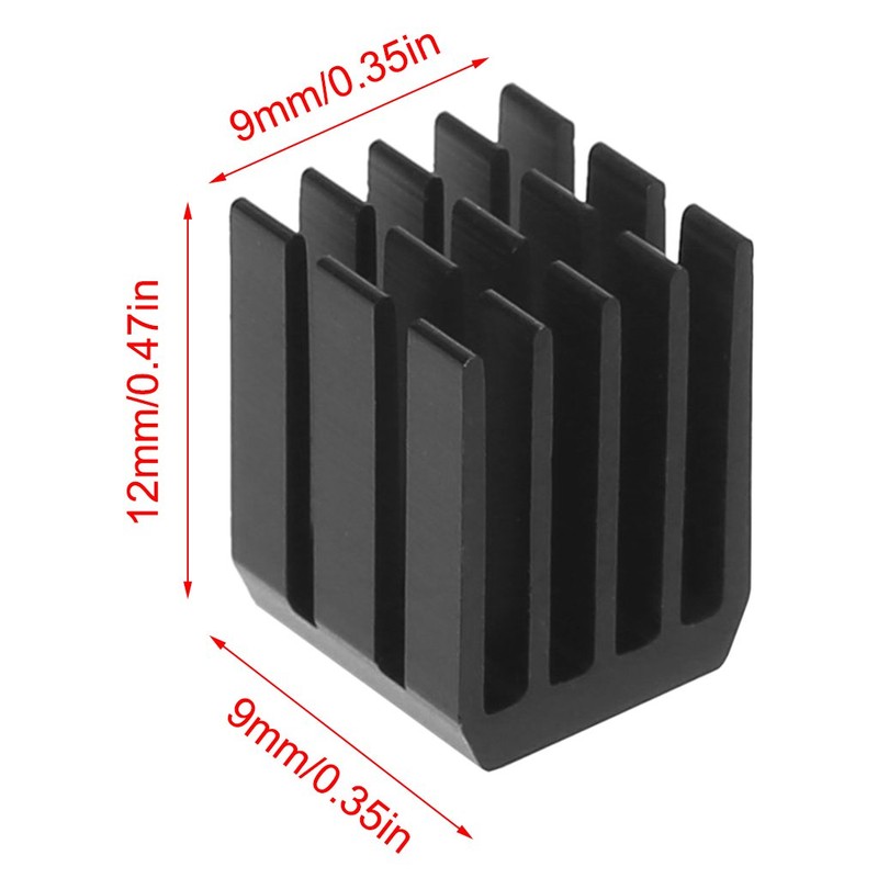 Ranuw 5Pcs/Set 9 * 9 * 12mm Aluminum Cooling Heat