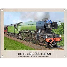 Small (150 x 200mm) Metal Sign - 'The Flying Scotsman' Steam Locomotive Engine 60103