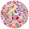 100PCS Cartoon Kirby Stickers for Kids,Vinyl Waterproof Decal for Water