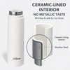 Insulated Stainless Steel Water Bottle with Straw, Ceramic-Lined, BPA-Free &
