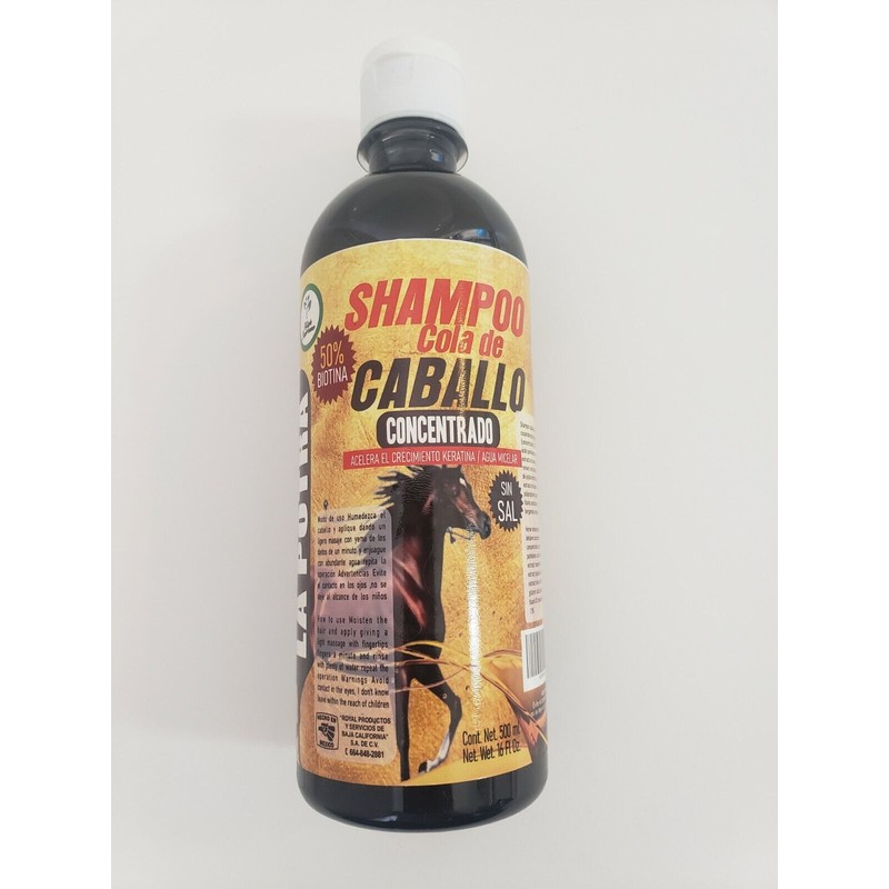 Shampoo Cola de Caballo Concentrado la Potra 16oz Acelera el