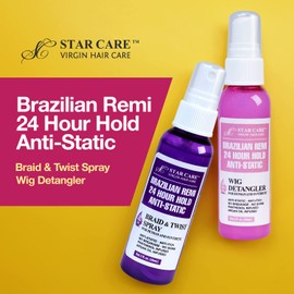Star Care Brazilian Remi 24 Hour Hold Anti-Static Detangler Spray (Braid & Twist Spray)