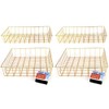 Gold Iron Wire Baskets and Trays, Round and Rectangular, 4-ct