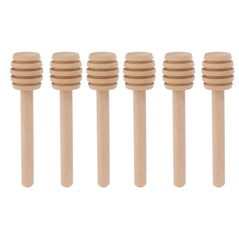 50pcs Honey Dipper Wooden Multipurpose Mini Honey Stirrer Stick for