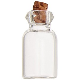Darice, Timeless Miniature, 4 Piece Spice Bottles with Cork Plugs