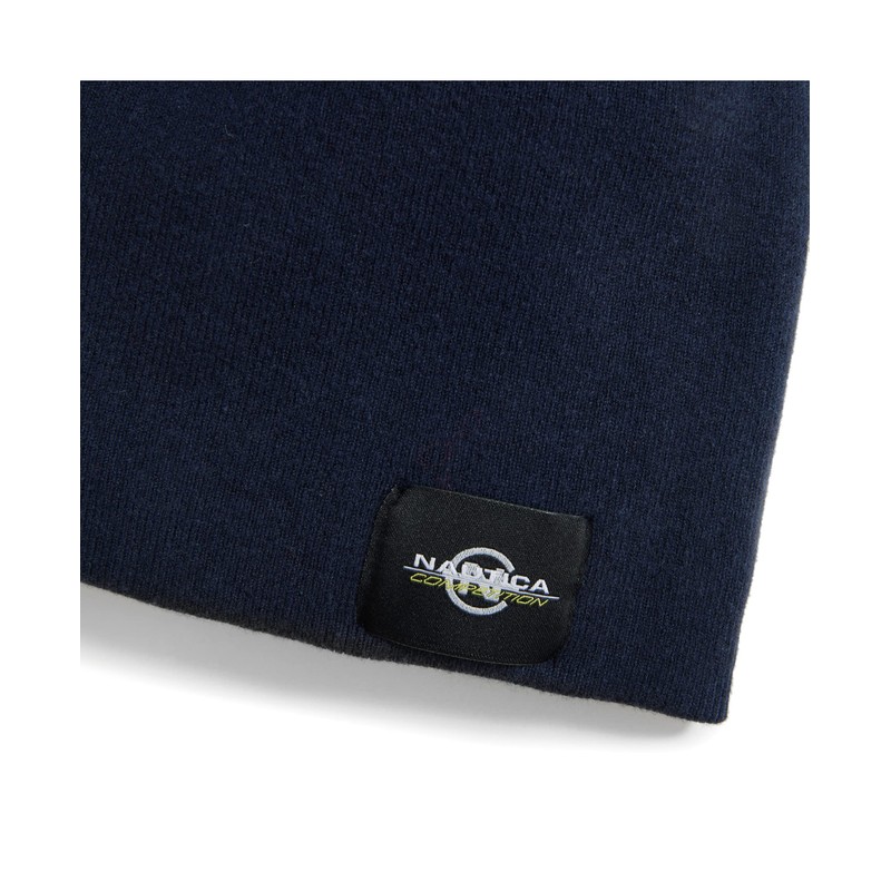 Nautica Men's Competition Sustainably Crafted Logo Beanie, Navy, OS