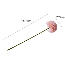 ONLY ART 12pcs Pink Flowers Silk Ball Chrysanthemum Artificial Flowers 12.5" for Home Kitchen Wedding Party Decorations New Year Spring