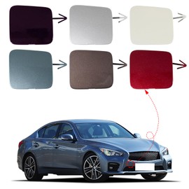 CZShiYue Car Front Bumper Tow Hook Cover Cap Towing Eye for Infiniti Q50 2014 2015 2016 2017 2018 622A1-4GA0A Trailer Cover (Gray, Right Passenger Side)