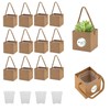 20 Set Mini Succulent Pot and Kraft Paper Bag, Waterproof