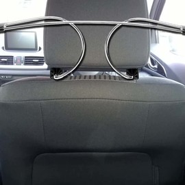 Universal Stainless Steel Car Headrest Coat Hanger for Jackets & Suits