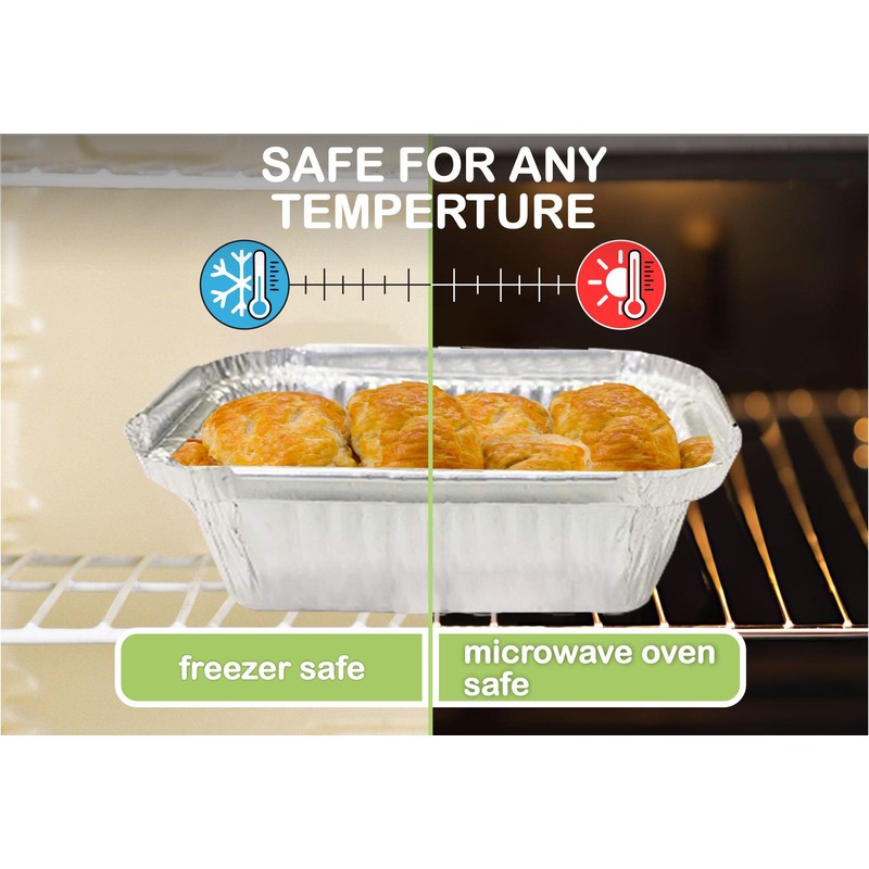 M1SS 25Pcs x 450ML No.2 Aluminium Foil Tray with Lids