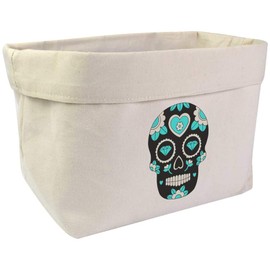 Large 'Sugar Skull' Canvas Organiser/Storage Bag (OR00014265)