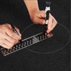 Colini Canvas Patterning Ruler,Clear Acrylic Ruler with Holes Every Quarter