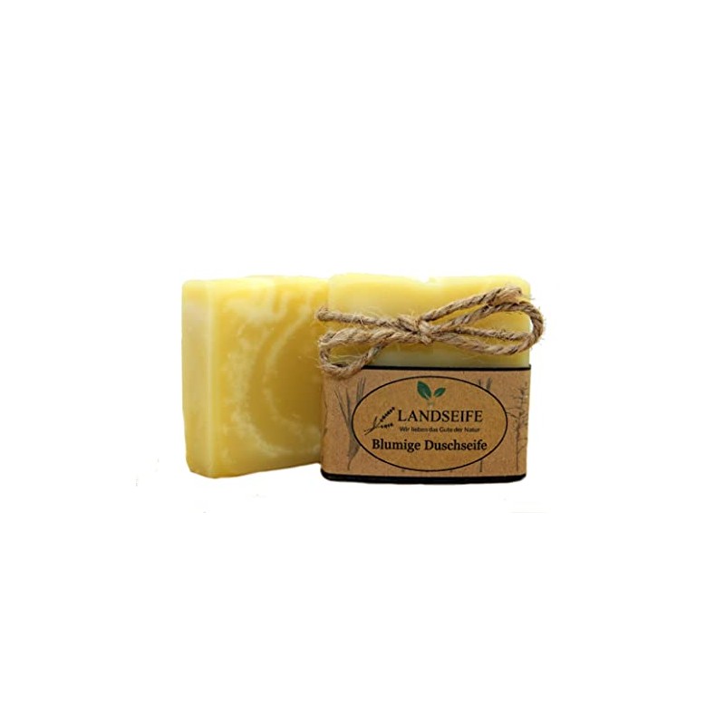 Landseife Floral Shower Soap - Handmade Organic Natural Soap for