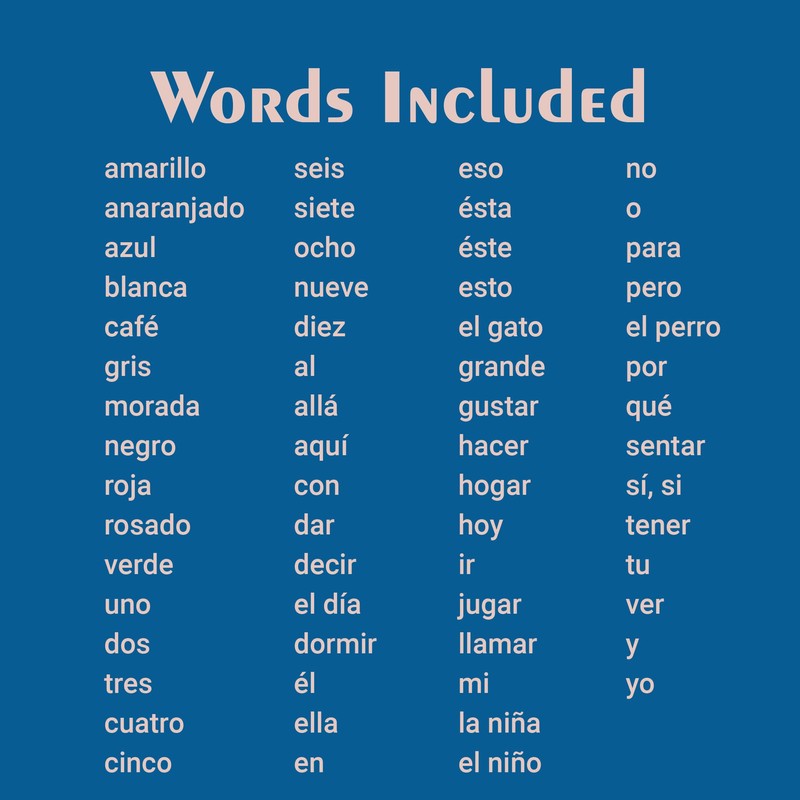 SnapWords® Spanish Teaching Cards (List 1)
