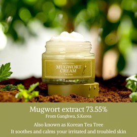 I'm from I'm from Mugwort Cream, For all skin type, 1.69 fl oz | Moisturizer with 73.55% Mugwort Extract, Soothing, Calming, Redness Relief with Sebum control