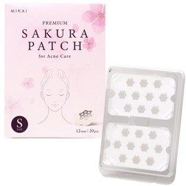 MIKAI PREMIUM SAKURA PATCH (S) Magnesium Needle Patch Needles for Rough Skin Night with Needle Sensitive Skin Will Not Peel Off Made in Japan (20 Pieces