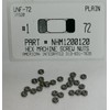 AMERICANINTEGRATEDSUPPLY.COM #1-72 HEX MACHINE SCREW NUT STEEL PLAIN (100)