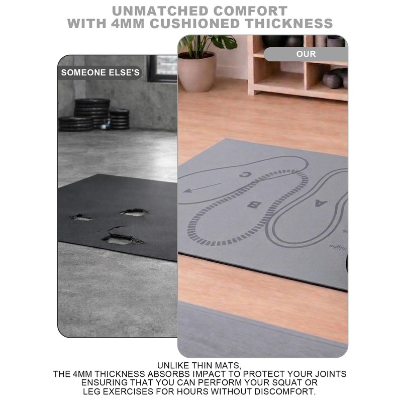 Non-Slip Squat Mat with Foot Position for Women – Ultimate
