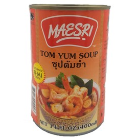 Tom Kha and Tom Yum Soup Thai Soup Base Bundle, Gluten Free Canned Soup, One 14 Ounce Can Each Flavor