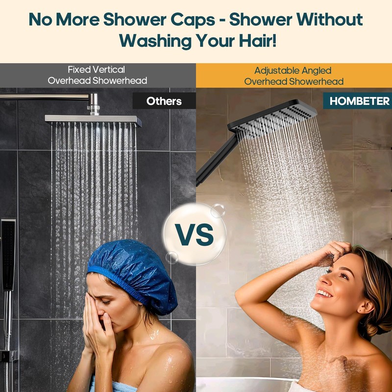 Hombeter High Pressure Rain Shower Head with Handheld Combo, 10