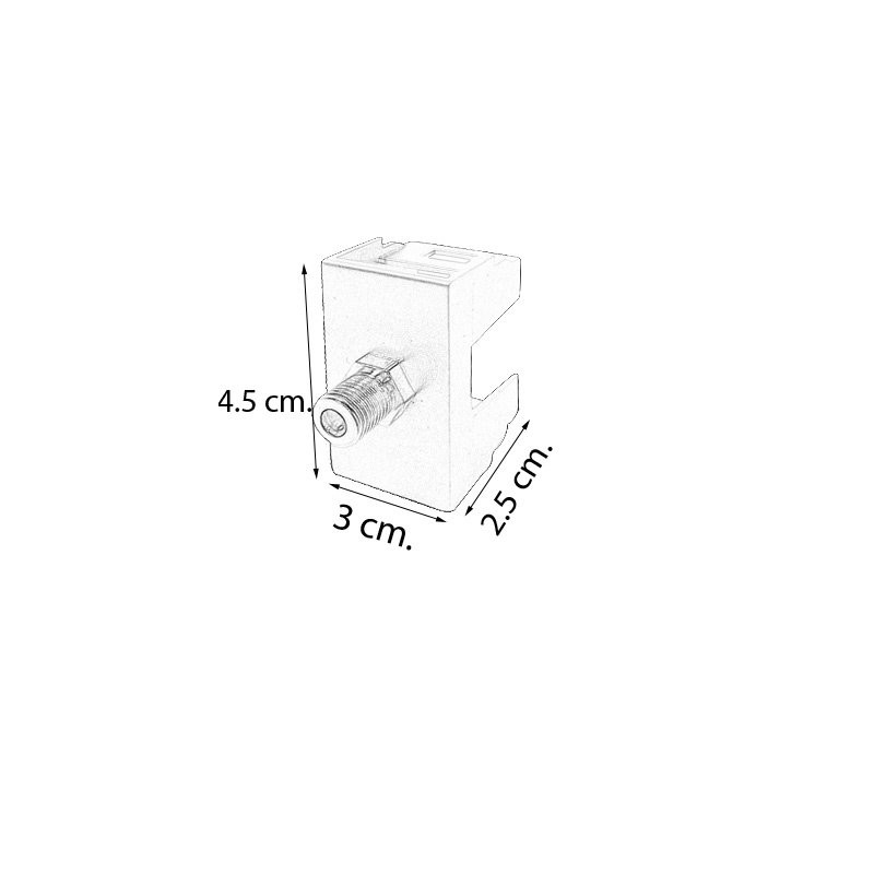Leviton X03-TVMOD-00G Módulo Coaxial, Gris Modular, pack of/paquete de 1