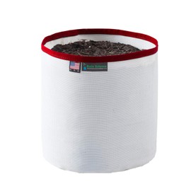 Rain Science Grow Bag 2 Gallon, Planting Pots - Colorful Plant Grow Bags Pots Gardening Vegetable - Air Pruning Mesh Fabric Plant Container - (White/Red)