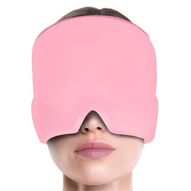 Voarge Migräne Maske, Wiederverwendbar 2 in 1 Schlafmaske, Kopfschmerzen Kühlpads Gel, Migräne Haube Für Geschwollene Augen, Verspannungen, Sinus & Stressabbau, Männer & Frauen