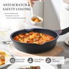 Vinchef New Handle Update 11In/5Qt Aluminum Nonstick Deep Frying Pan