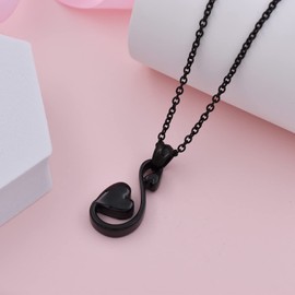 Joyería de cremación de cisne para cenizas, collares de urna de corazón infinito, medallón conmemorativo para cenizas, colgantes de urna funeraria para mujeres y hombres, Acero inoxidable, Sin gemas.,
